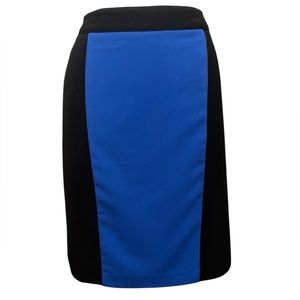 Dress Barn Black and Blue Pencil Skirt in Size 6
